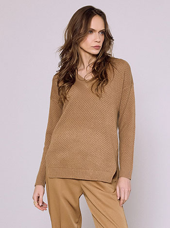 Πουλόβερ με ανοίγματα στο πλάι SQ7568.4759+2