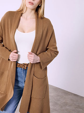 Ζακέτα πλεκτή με τσέπες SQ7568.5091+4