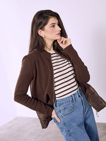 Ζακέτα με καπιτονέ τελείωμα SQ7568.5125+3