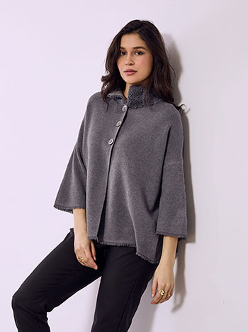 Ζακέτα με μπουκλέ γιακά SQ7568.5261+2