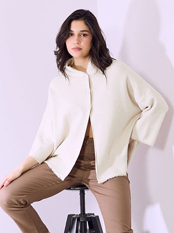 Ζακέτα με μπουκλέ γιακά SQ7568.5261+3