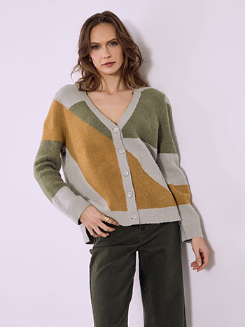 Ζακέτα χνουδωτή με σχέδια SQ7568.5272+1