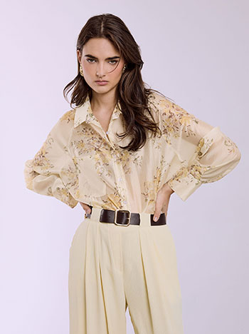 Πουκάμισο ριγέ με λουλούδια SQ7569.3643+2