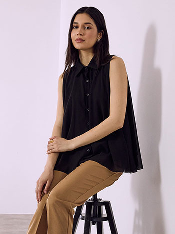 Πουκάμισο αμάνικο με διαφάνεια SQ7569.3827+2