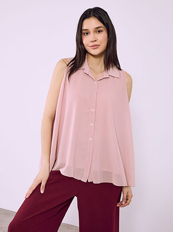 Πουκάμισο αμάνικο με διαφάνεια SQ7569.3827+4