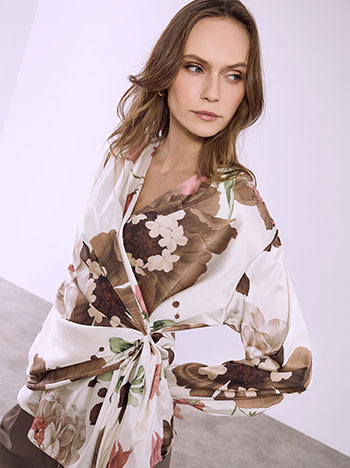 Μπλούζα σατέν φλοράλ SQ7569.4580+2