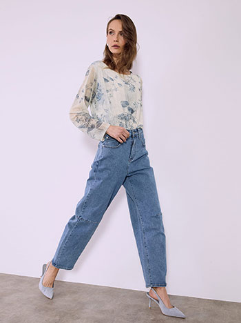 Μπλούζα ημιδιάφανη εμπριμέ SQ7569.4778+3