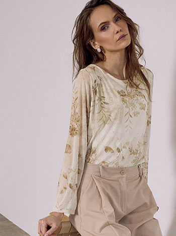 Μπλούζα ημιδιάφανη εμπριμέ SQ7569.4778+2