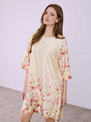 Φόρεμα σατέν φλοράλ SQ7569.8121+2