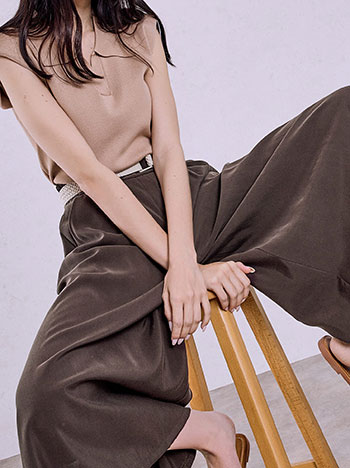 Celestino Παντελόνα Crop με Ζώνη Sq7570 1135+2 Παντελόνια Γυναικεία Ρούχα Μόδα