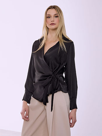 Μπλούζα κρουαζέ με γιακά SQ7570.4825+2