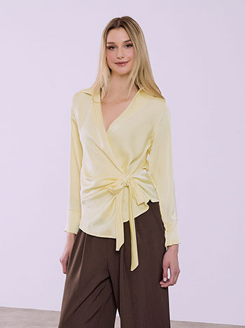 Μπλούζα κρουαζέ με γιακά SQ7570.4825+5