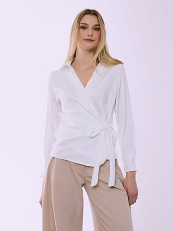 Μπλούζα κρουαζέ με γιακά SQ7570.4825+1