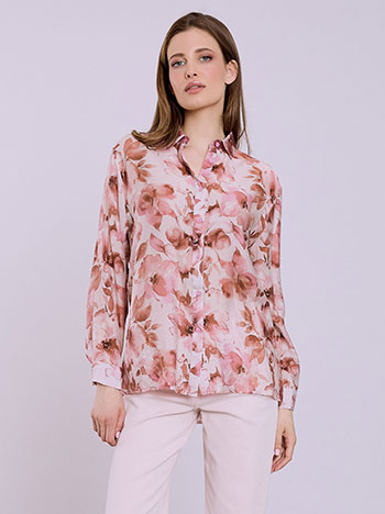 Πουκάμισο φλοράλ με βαμβάκι SQ7572.3455+1