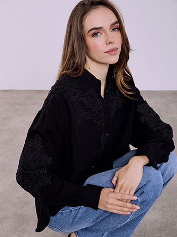 Πουκάμισο με κεντητές λεπτομέρειες SQ7572.3542+3