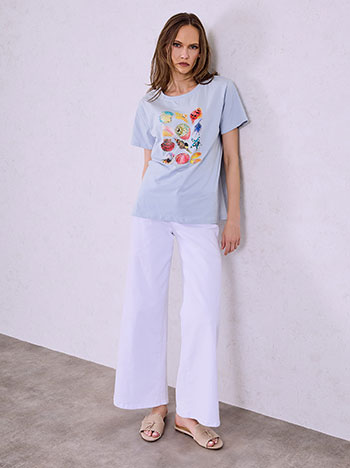  T-shirt με strass και πέρλες SQ7572.4529+4 - 4