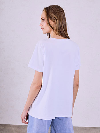  T-shirt με strass και πέρλες SQ7572.4529+1 - 2