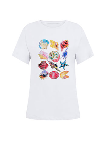  T-shirt με strass και πέρλες SQ7572.4529+1 - 3