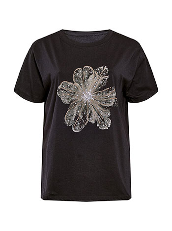 T-shirt με στάμπα λουλούδι SQ7572.4588+2