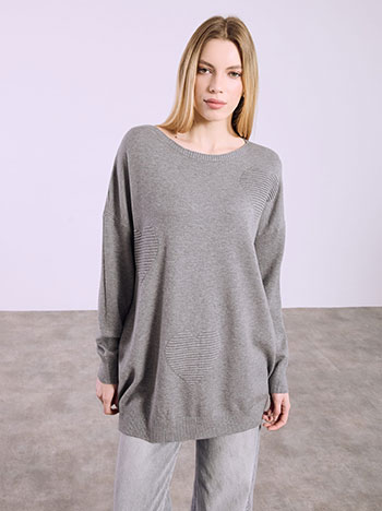 Πουλόβερ με ανάγλυφες καρδιές SQ7572.4611+2