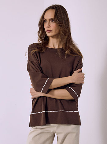 Μπλούζα με τρία τέταρτα μανίκι SQ7572.4813+3