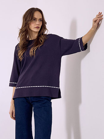 Μπλούζα με τρία τέταρτα μανίκι SQ7572.4813+5