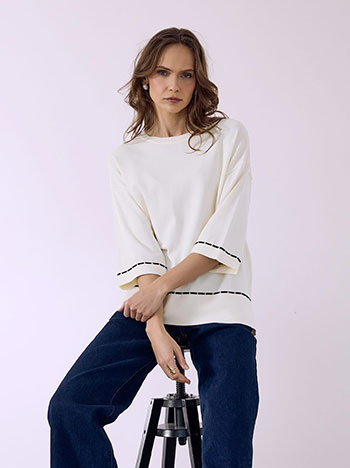 Μπλούζα με τρία τέταρτα μανίκι SQ7572.4813+2