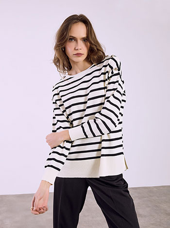 Μπλούζα ριγέ με διακοσμητικά κουμπιά SQ7572.4815+1