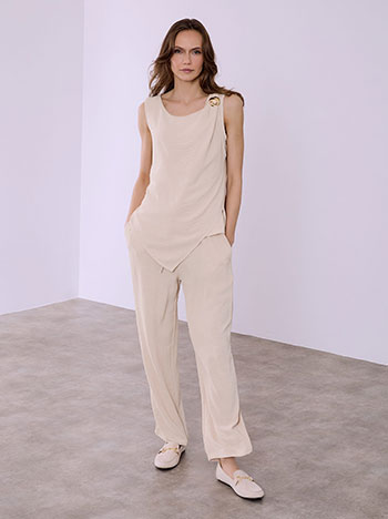 Σετ ασύμμετρο τοπ και παντελόνι SQ7578.0026+3