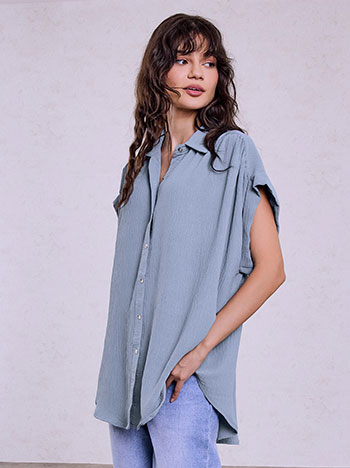 Πουκάμισο oversized με σούρες SQ7578.3520+5