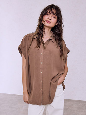 Πουκάμισο oversized με σούρες SQ7578.3520+2
