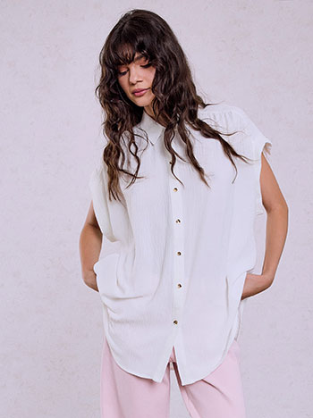 Πουκάμισο oversized με σούρες SQ7578.3520+1