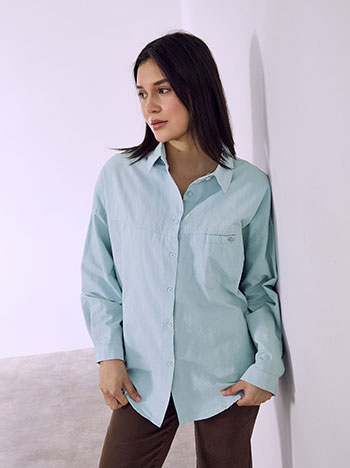 Πουκάμισο βαμβακερό με denim όψη SQ7578.3602+6