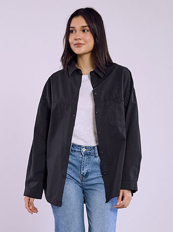 Πουκάμισο βαμβακερό με denim όψη SQ7578.3602+7