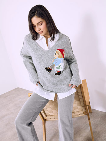 Πουλόβερ με αρκουδάκι SQ7578.4231+2