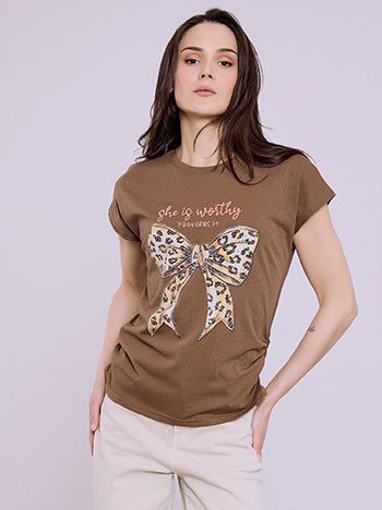 Μπλούζα με τύπωμα φιόγκο SQ7578.4258+2