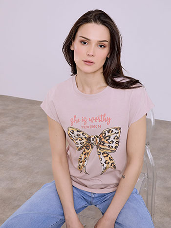 Μπλούζα με τύπωμα φιόγκο SQ7578.4258+6