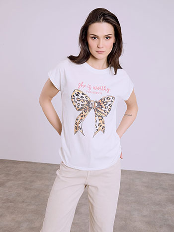 Μπλούζα με τύπωμα φιόγκο SQ7578.4258+1