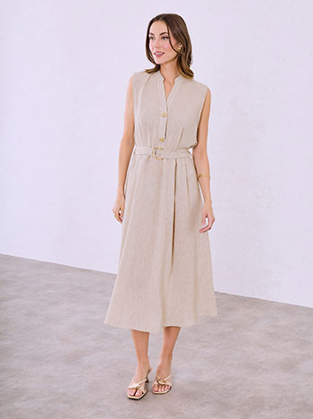 Φόρεμα με ανάγλυφα κουμπιά SQ7578.8527+2