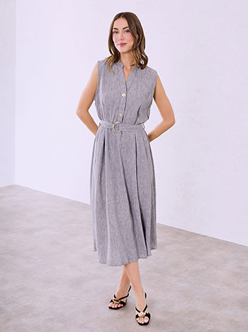 Φόρεμα με ανάγλυφα κουμπιά SQ7578.8527+1