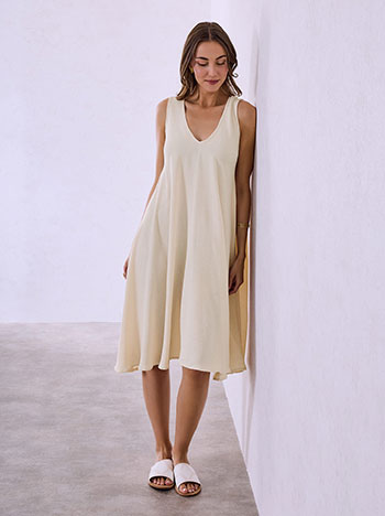 Φόρεμα μονόχρωμο απο βισκόζη SQ7578.8556+5