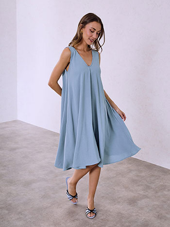 Φόρεμα μονόχρωμο απο βισκόζη SQ7578.8556+6