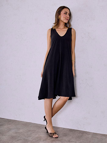 Φόρεμα μονόχρωμο απο βισκόζη SQ7578.8556+1