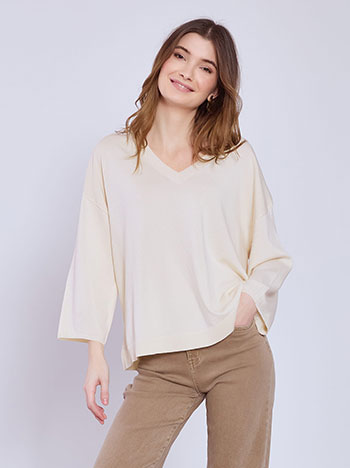 Πουλόβερ με V λαιμόκοψη SQ7583.4073+4