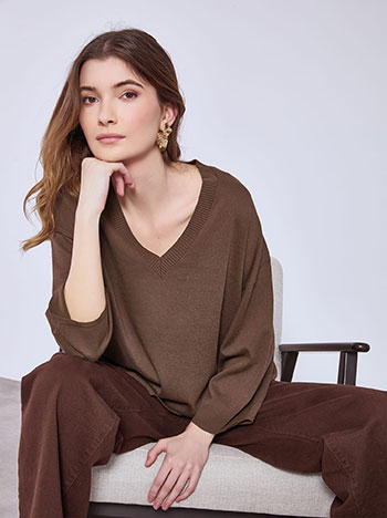 Πουλόβερ με V λαιμόκοψη SQ7583.4073+2