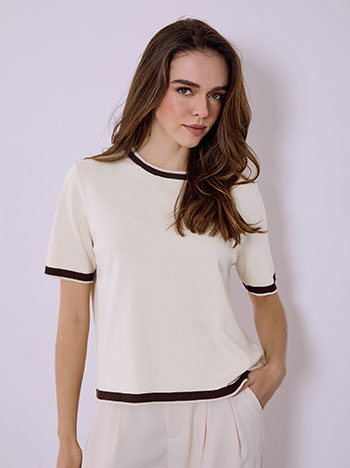 Τοπ πλεκτό κοντομάνικο SQ7583.4120+4