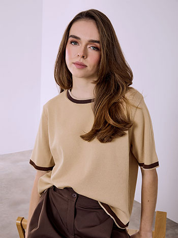 Τοπ πλεκτό κοντομάνικο SQ7583.4120+5