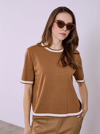 Τοπ πλεκτό κοντομάνικο SQ7583.4120+2