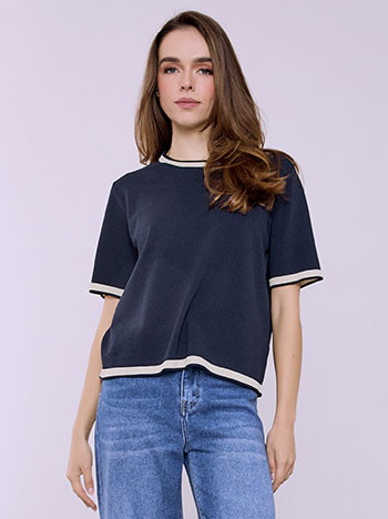 Τοπ πλεκτό κοντομάνικο SQ7583.4120+6