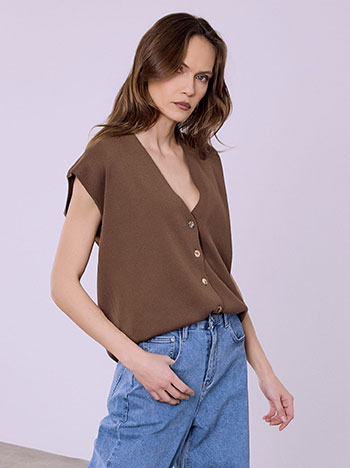 Γιλέκο μονόχρωμο SQ7583.5009+2